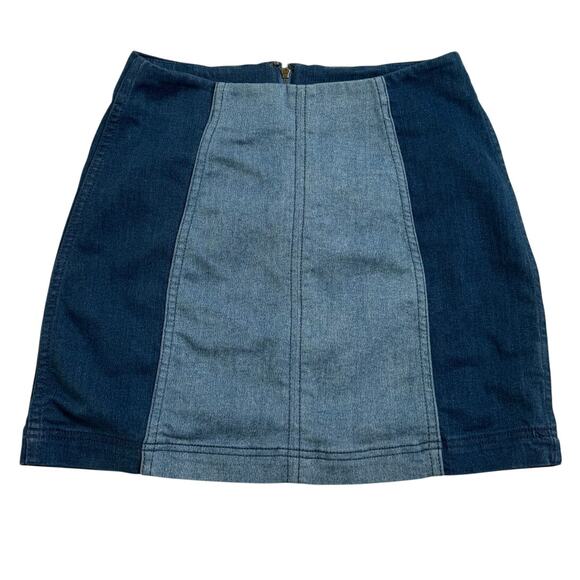 Free People Modern Femme Colorblock Mini Skirt - Picture 3 of 9